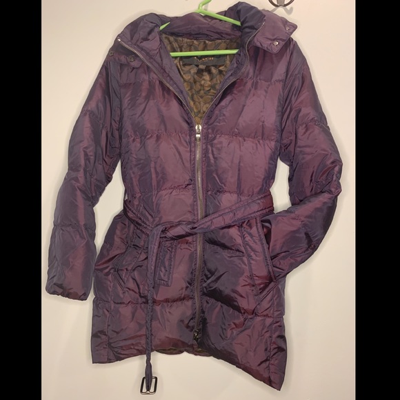 Coach Zip Duck Feather Down Puffer Jacket Coat